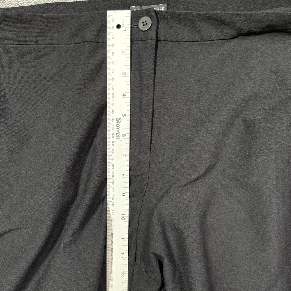 Eileen Fisher Pants Wide Leg Womens 18 Black Stretch Crepe Cropped - Picture 6 of 8